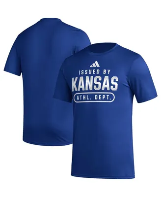 Men's adidas Royal Kansas Jayhawks Aeroready Pregame T-shirt