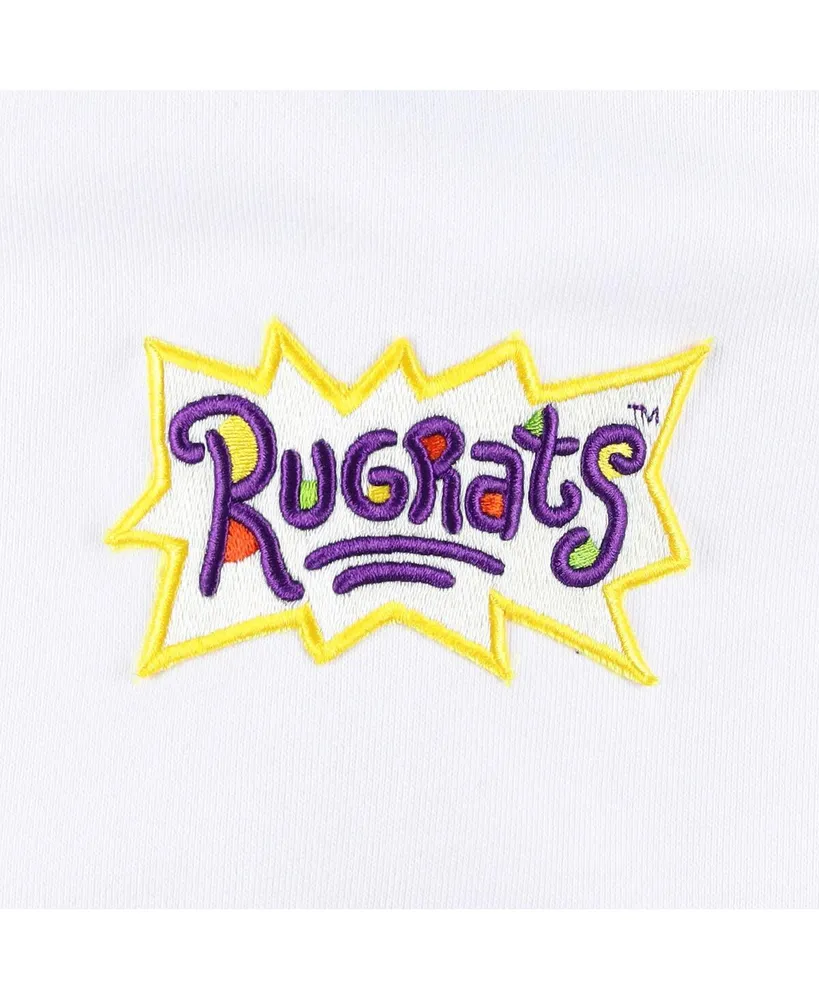 Men's and Women's Freeze Max White Rugrats Chuckie Wide Open Football Pullover Hoodie