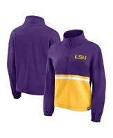 Women's Fanatics Purple Lsu Tigers Fleece Half-Zip Jacket