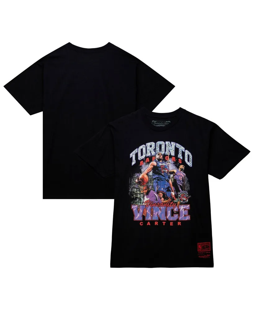 Men's Mitchell & Ness Vince Carter Black Toronto Raptors Hardwood Classics Bling Concert Player T-shirt