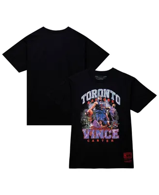 Men's Mitchell & Ness Vince Carter Black Toronto Raptors Hardwood Classics Bling Concert Player T-shirt