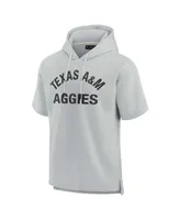 Men's and Women's Fanatics Signature Gray Texas A&M Aggies Super Soft Fleece Short Sleeve Pullover Hoodie