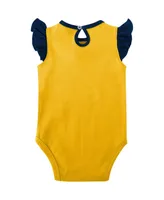 Dallas Cowboys Girls Newborn & Infant Spread the Love 2-Pack Bodysuit Set -  Navy/Heather Gray