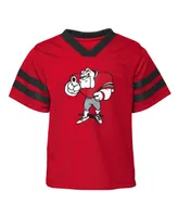 Toddler Boys and Girls Red Georgia Bulldogs Two-Piece Red Zone Jersey and Pants Set