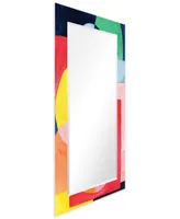 Empire Art Direct "Pop Perpetuity Ii" Rectangular Beveled Mirror on Free Floating Printed Tempered Art Glass, 54" x 28" x 0.4" - Multi