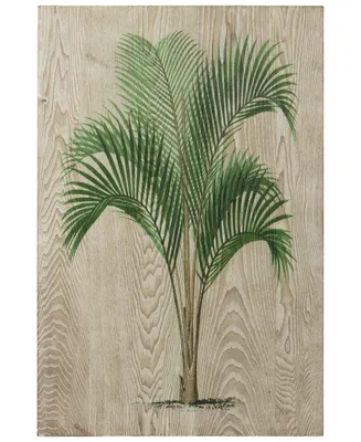 Empire Art Direct "Coastal Palm I" Fine Giclee Printed Directly on Hand Finished Ash Wood Wall Art, 36" x 24" x 1.5"
