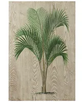 Empire Art Direct "Coastal Palm I" Fine Giclee Printed Directly on Hand Finished Ash Wood Wall Art, 36" x 24" x 1.5"