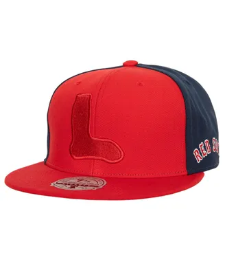 Men's Mitchell & Ness Red Boston Sox Bases Loaded Fitted Hat