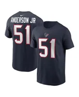 Men's Nike Will Anderson Jr. Navy Houston Texans 2023 Nfl Draft First Round Pick Player Name and Number T-shirt