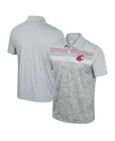 Men's Colosseum Gray Washington State Cougars Cybernetic Polo Shirt