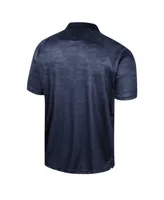 Men's Colosseum Navy Cal Bears Honeycomb Raglan Polo Shirt