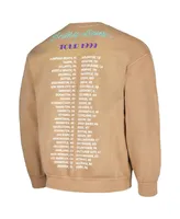 Men's Tan Distressed Britney Spears Tour Washed Pullover Sweatshirt