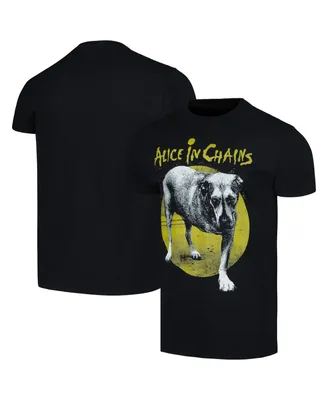 Men's Black Alice Chains Dog T-shirt