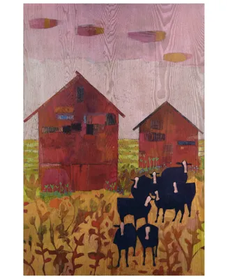 Empire Art Direct "Orland Barnyard" Fine Giclee Printed Directly on Hand Finished Ash Wood Wall Art, 36" x 24" x 1.5"