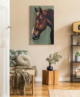 Empire Art Direct "Village Knight- Horse Portrait" Fine Giclee Printed Directly on Hand Finished Ash Wood Wall Art, 36" x 24" x 1.5"