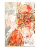 Empire Art Direct "Coral Lace Ii" Frameless Free Floating Tempered Glass Panel Graphic Wall Art, 48" x 32" x 0.2"