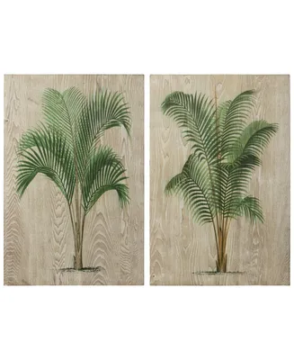 Empire Art Direct Coastal Palm Fine Radiographic Photography Hi Definition Giclee Printed Directly on Hand Finished Ash Wood, 36" x 24" x 1.5" each