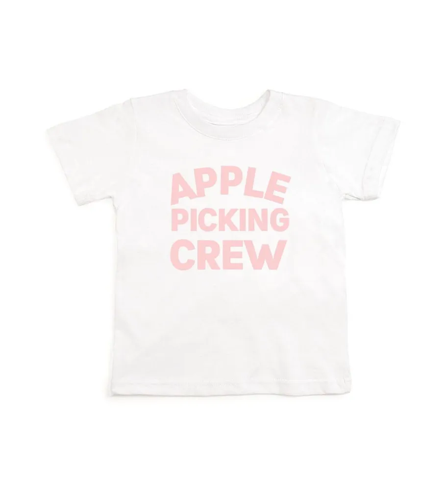 Sweet Wink Toddler Girls Apple Picking Crew Short Sleeve T-Shirt