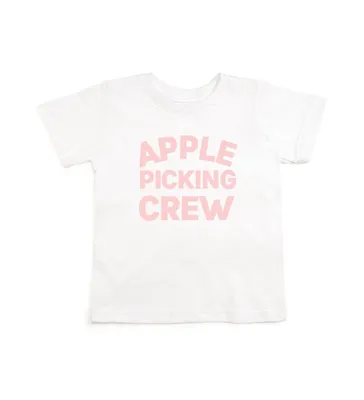 Sweet Wink Toddler Girls Apple Picking Crew Short Sleeve T-Shirt