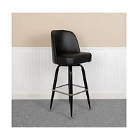 Metal Barstool With Swivel Bucket Seat