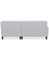 Closeout! Ashlinn 94" 3-Pc. Pastel Leather Sectional, Created for Macy's