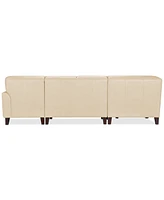 Ashlinn 120" 4-Pc. Pastel Leather Sectional, Created for Macy's