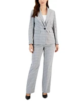 Le Suit Women's Plaid Pant Suit, Regular & Petite