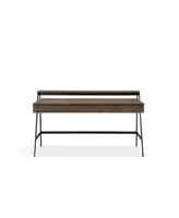 Finch 60" Wood and Metal Secretary Desk