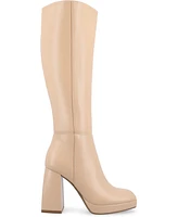 Journee Collection Women's Mylah Platform Block Heel Knee High Boots