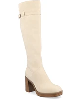 Journee Collection Women's Letice Wide Width Square Toe Platform Knee High Boots