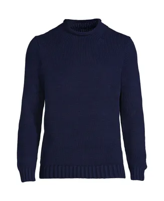 Lands' End Men's Cotton Drifter Rollneck Sweater