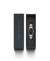 Daniel Wellington Unisex Iconic Link Silver-Tone Stainless Steel Watch 36mm