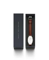 Daniel Wellington Men's Classic Saint Mawes Brown Leather Watch 40mm