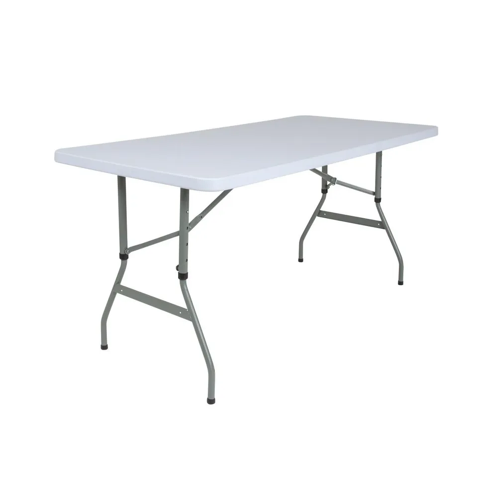 Emma+Oliver 4.93-Foot Height Adjustable Plastic Folding Table