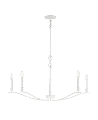 Trade Winds Lighting Trade Winds Chloe 5-Light Chandelier in Bisque White