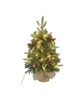 Santa's Workshop 2' Prelit Mixed Balled Tree