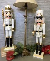 Santa's Workshop 24" Gold-Tone King and Guard Nutcracker, Set of 2