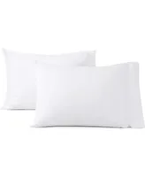 Micropuff 100% Microfiber Pillow Cases - White- 2 Pack