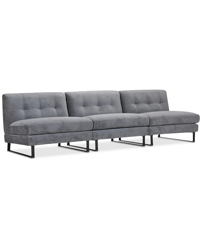 Closeout! Kathya 120" 3-Pc. Fabric Modular Sofa, Created for Macy's