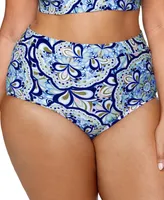 Raisins Curve Trendy Plus Island Tummy-Control Bikini Bottoms