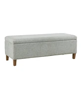 Ink+Ivy Marcie 48" Wide Fabric Soft Close Storage Accent Bench