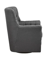 Madison Park Mathis 29.5" Fabric Wide Swivel Glider Chair