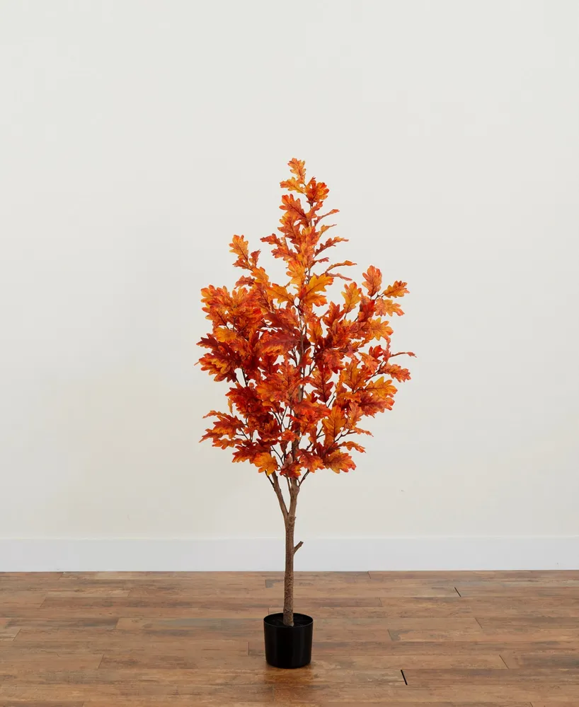 Nearly Natural 60" Autumn Oak Artificial Fall Tree