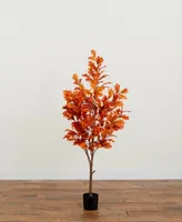 Nearly Natural 60" Autumn Oak Artificial Fall Tree