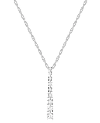 Diamond Graduated 18" Pendant Necklace (1/3 ct. t.w.) in Sterling Silver