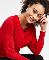 I.n.c. International Concepts Women's Metallic Dolman-Sleeve Top, Created for Macy's