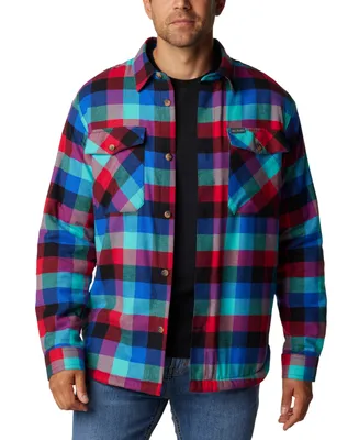 Columbia Men's Plaid Sherpa-Lined Shirt Jacket