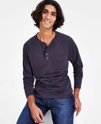 I.n.c. International Concepts Men's Long-Sleeve Raglan Shirt, Created for Macy's