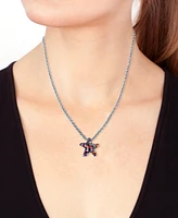 Effy Multi-Sapphire Starfish 18" Pendant Necklace (2-7/8 ct. t.w.) in Sterling Silver