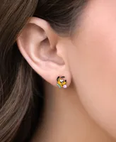 Girls Crew 18k Gold-Plated Color Crystal Pluto Stud Earrings